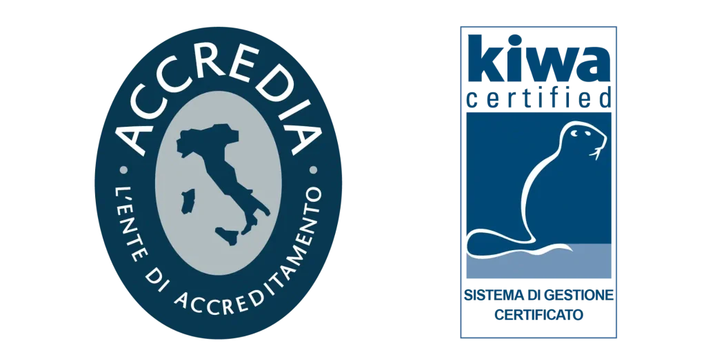 Marchi Accredia e Kiwa del sistema di gestione certificato