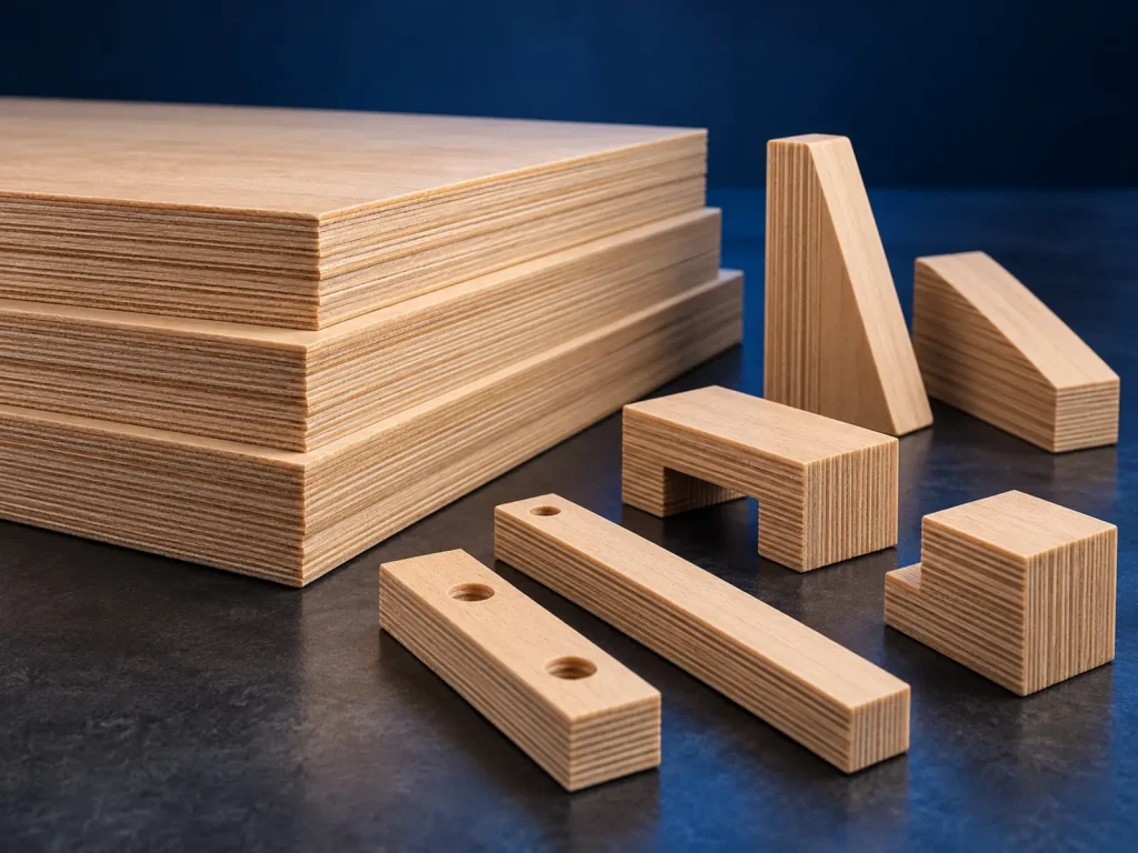 Lastre e particolari in legno di faggio stratificato
